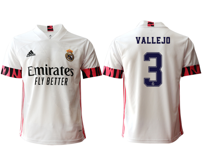 Men 2020-2021 club Real Madrid home aaa version #3 white Soccer Jerseys->customized soccer jersey->Custom Jersey